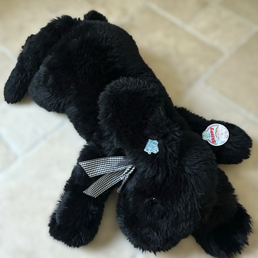 VTG Applause Skippy Dog Puppy Plush Jumbo 37 Inch Black Stuffed Toy Animal Tags
